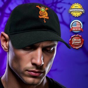 OFFICIAL Disney Halloween Pumpkin Tigger Embroidered Ball Cap Hat Adult Black